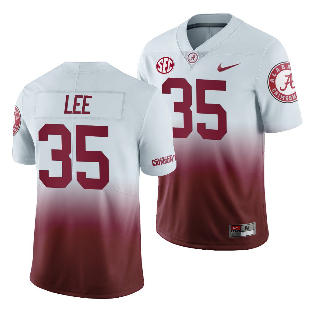 Men's Alabama Crimson Tide Shane Lee #35 Color Crash Gradient 2019 NCAA College Football Jersey